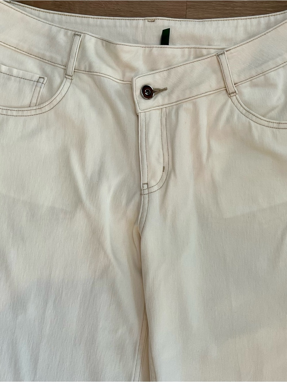 Title: Halara Flex™ High Waisted Wide Leg Jeans Beige Med Petite - Picture 5 of 8